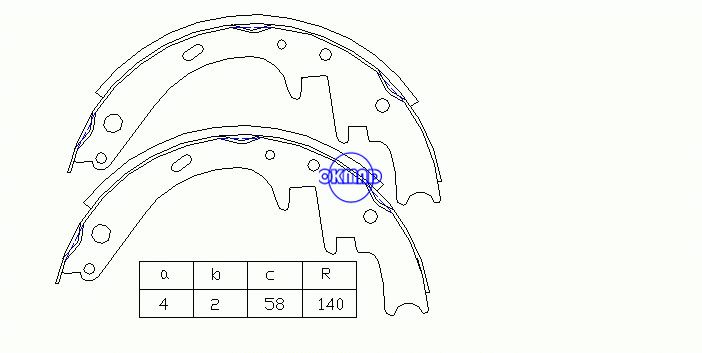 FORD AUSTRALIA F150 Pickup USA BRONCO Closed Off-Road Vehicle ECONOLINE Box Bus Drum Brake shoes FMSI:S263 OEM:E4TZ2200A FSB431, OK-BS393R